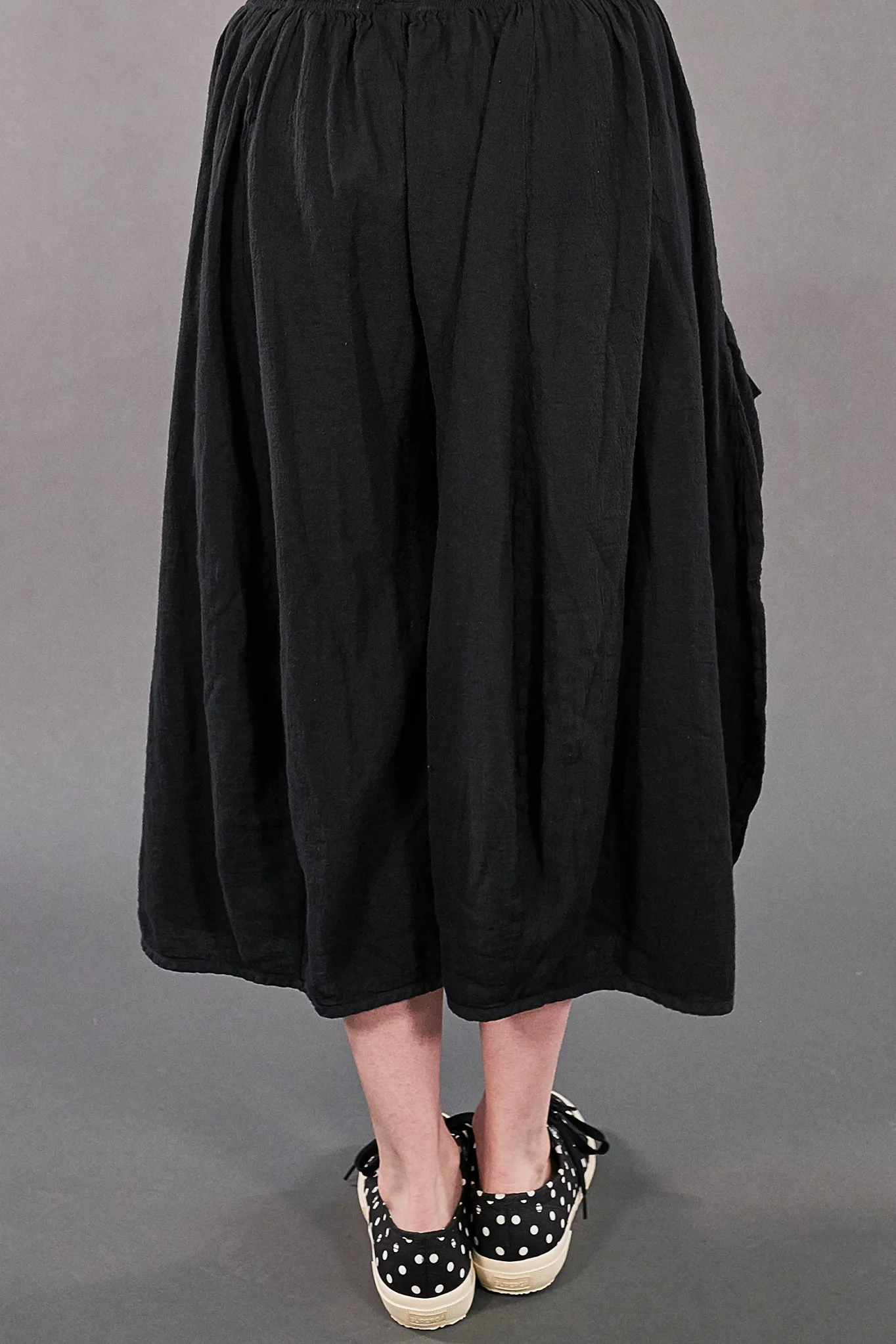 3242 Cropped Pocket Gauze Mojo Pant Black-U