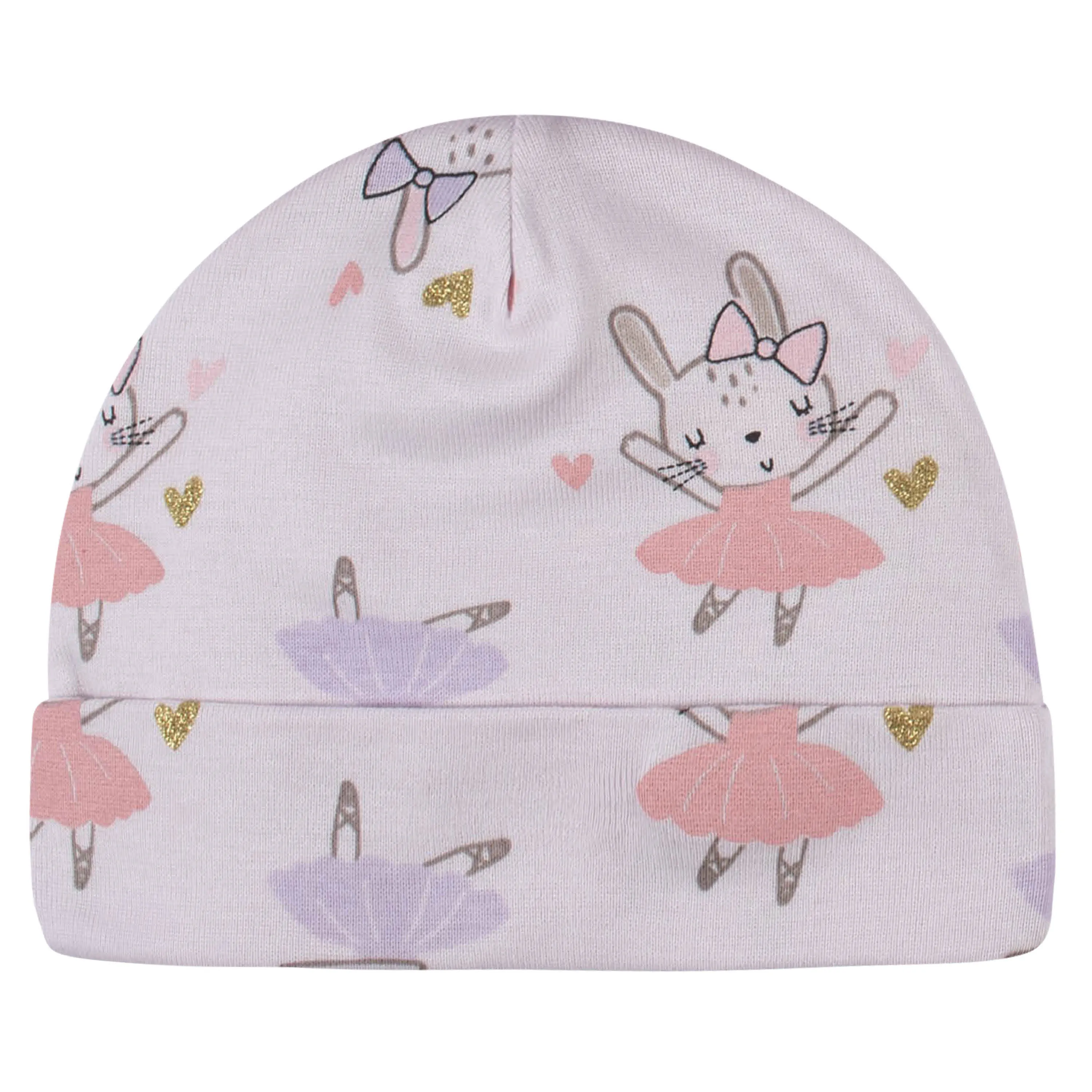 4-Pack Baby Girls Bunny Ballerina Caps