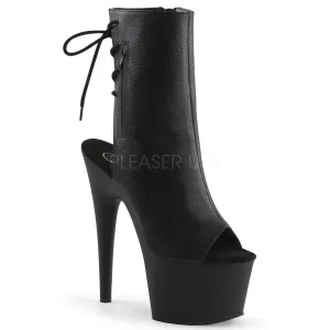 ADORE-1018  Black Faux Leather/Black Matte