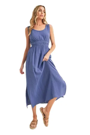 Aemi   Co Side Slit Round Neck Sleeveless Tank Dress