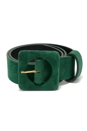 Agnes Belt in Emerald Suede
