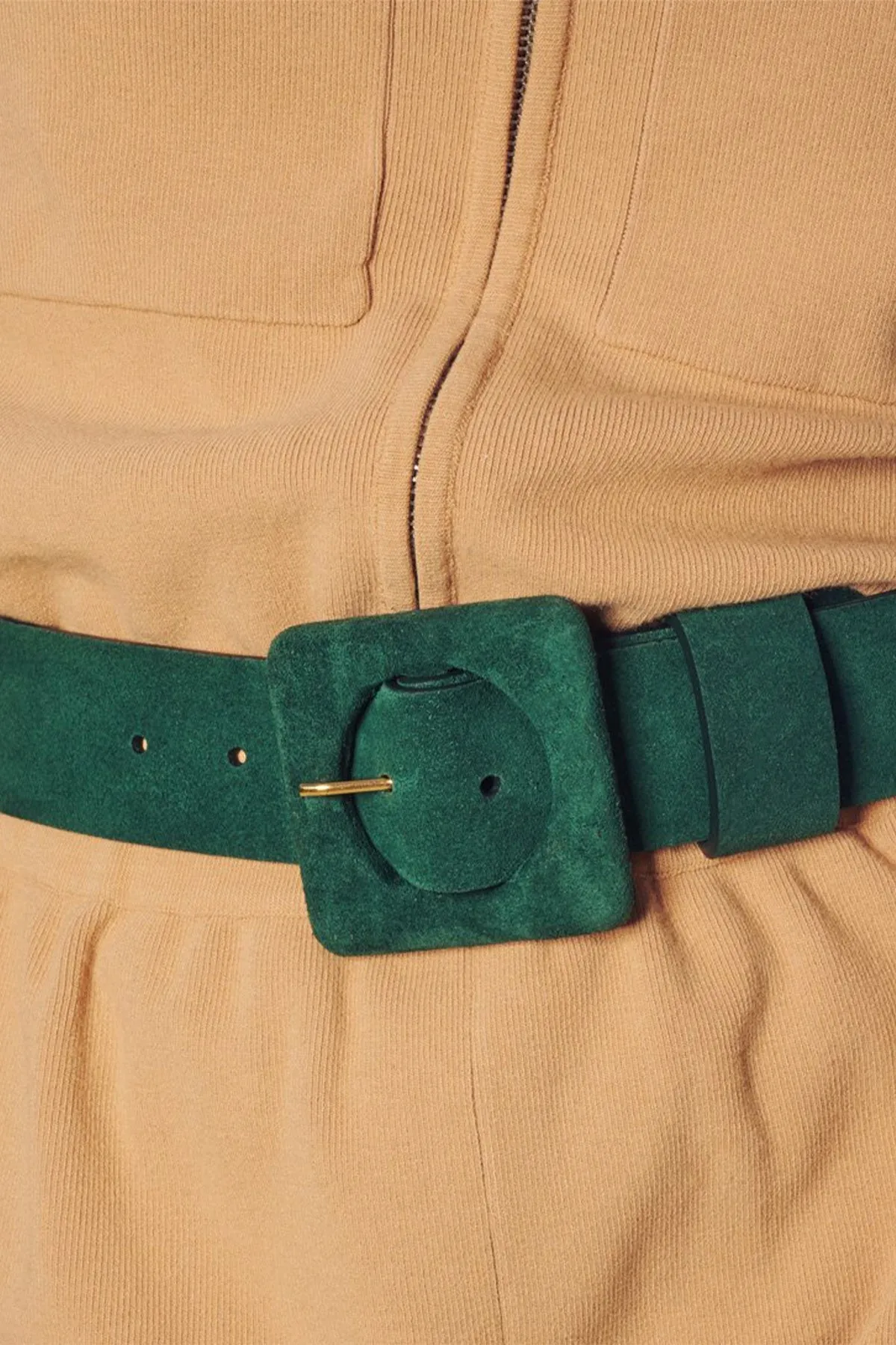 Agnes Belt in Emerald Suede