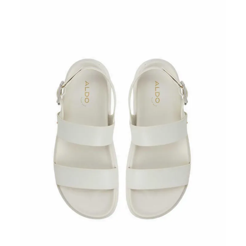 ALDO LAROISEAN FOOTBED SANDALS - WHITE/BONE