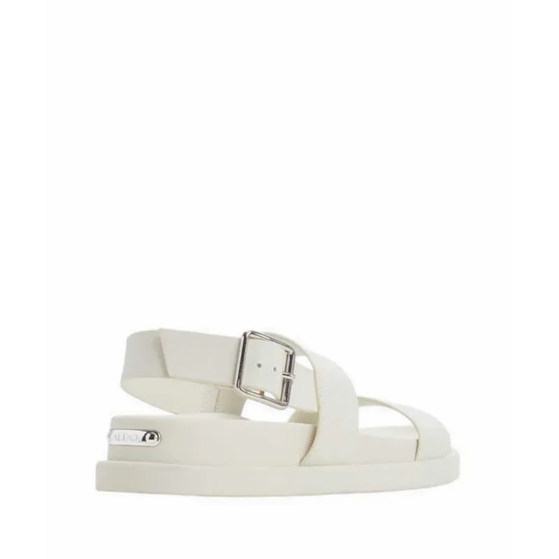 ALDO LAROISEAN FOOTBED SANDALS - WHITE/BONE