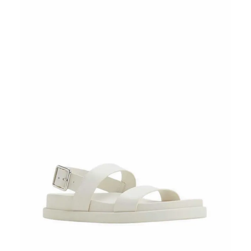 ALDO LAROISEAN FOOTBED SANDALS - WHITE/BONE