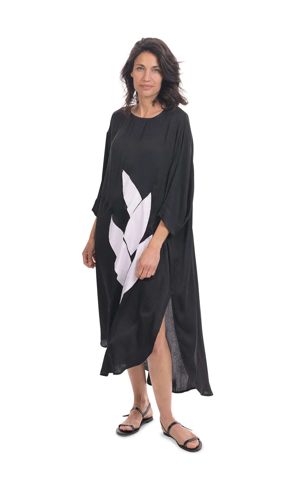 Alembika Black Lotus Caftan Dress