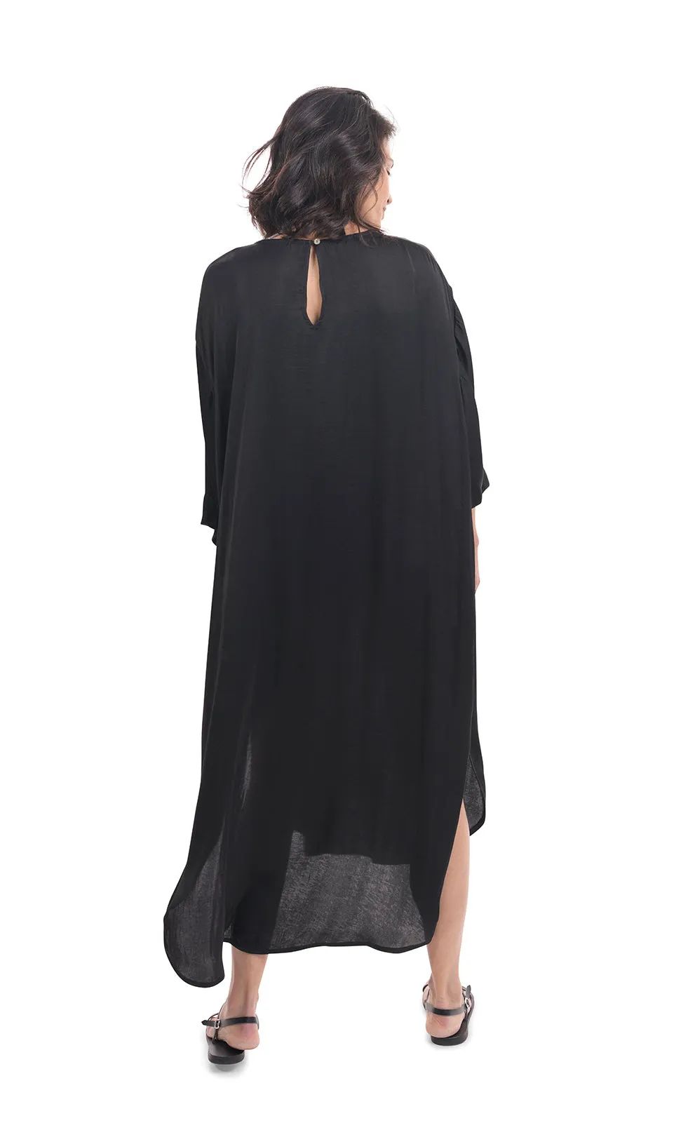 Alembika Black Lotus Caftan Dress