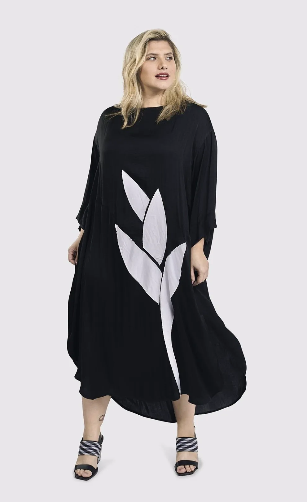 Alembika Black Lotus Caftan Dress