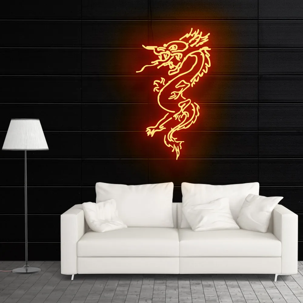 ANGRY DRAGON Neon Sign Light