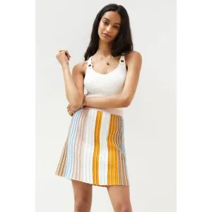 Anthropologie Eva Franco Shimmer Striped Pastel Knit Mini Skirt