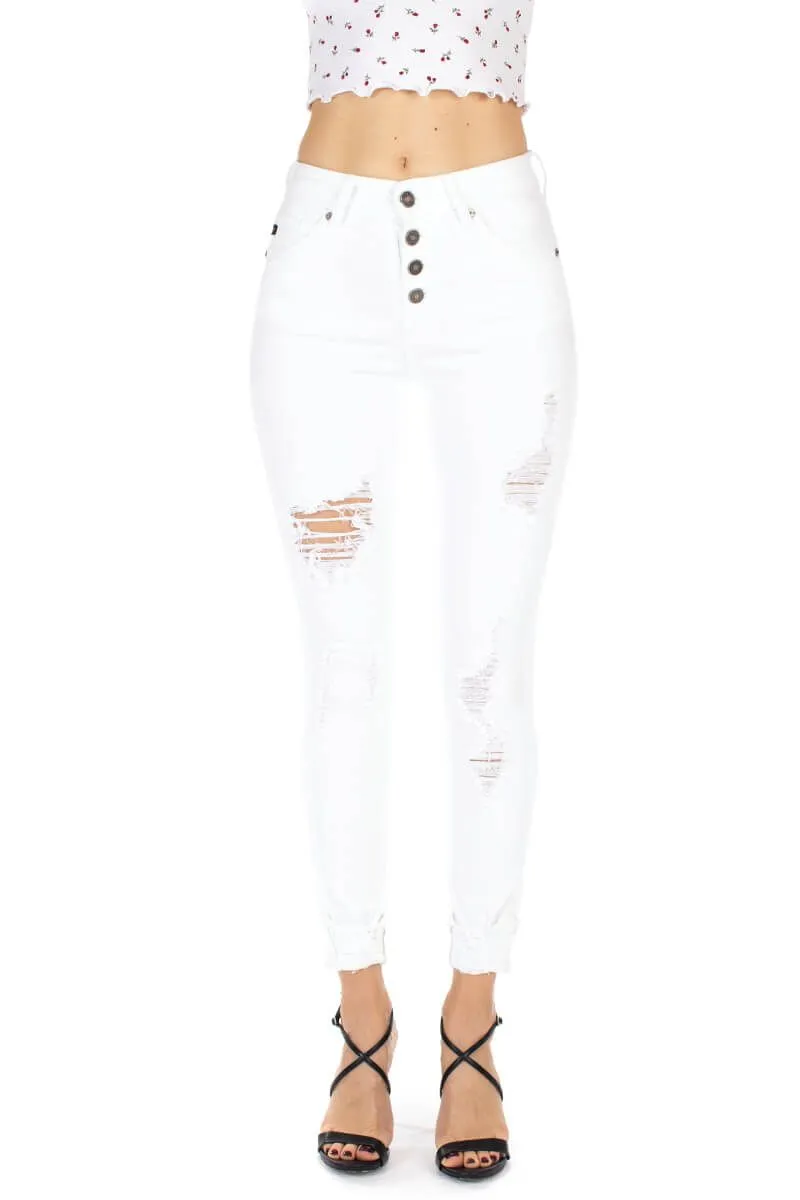 Aspermont High Rise Ankle Skinny Jeans-Black and White Available