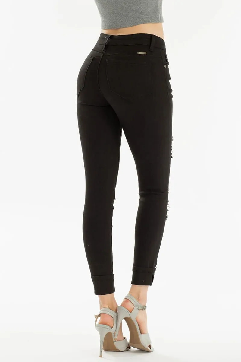 Aspermont High Rise Ankle Skinny Jeans-Black and White Available