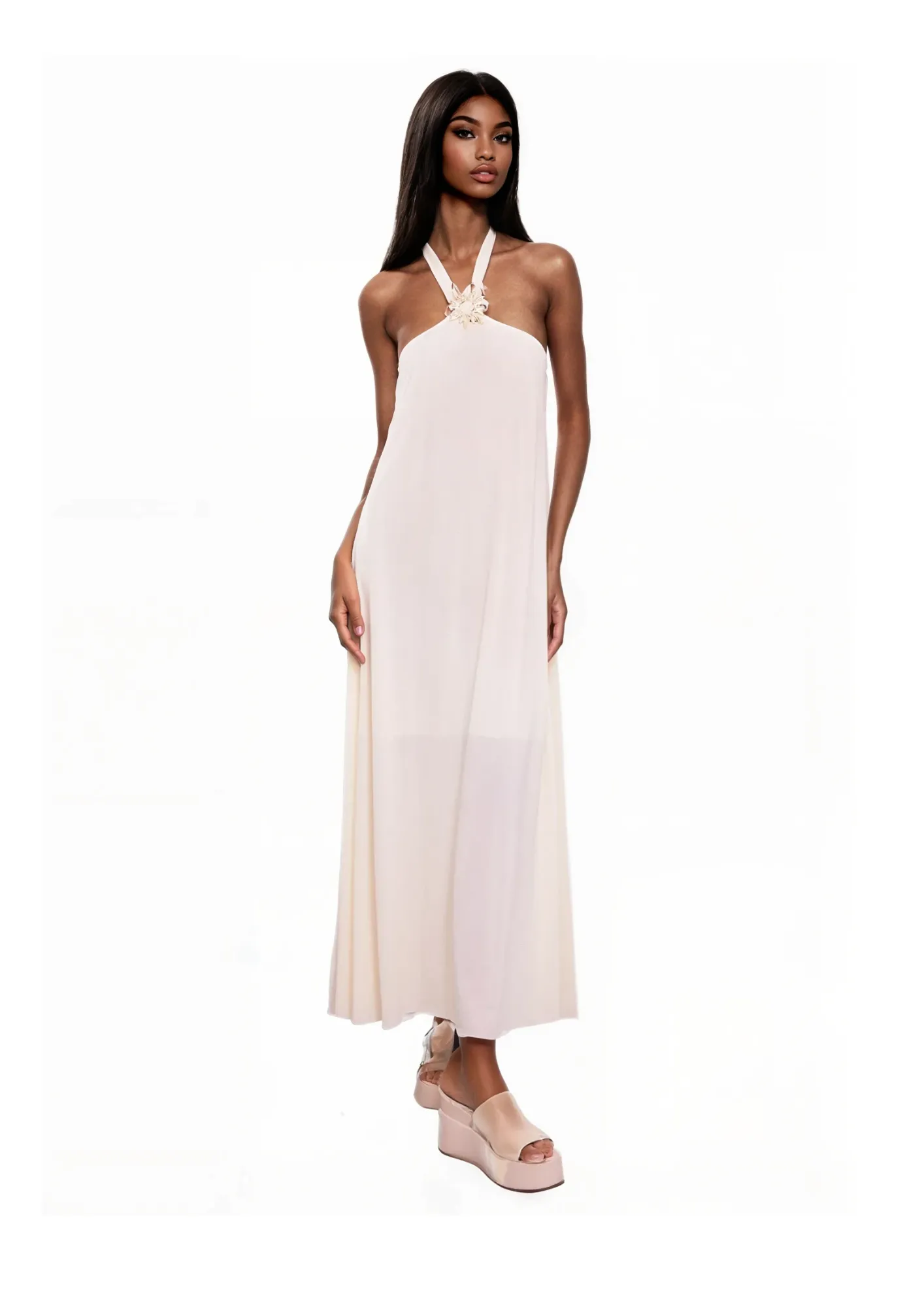 Augustina Dress with Metal Sun Embellishment - PREORDER