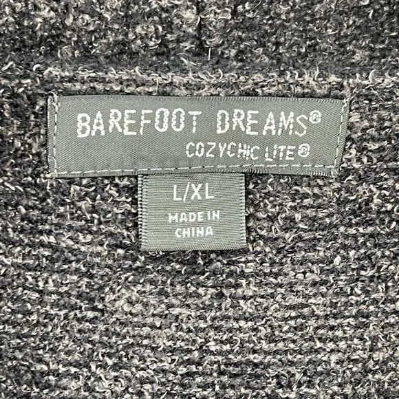 Barefoot Dreams Cozy Chic Lite Circle Cardi Sweater Charcoal Gray Women L/XL 452