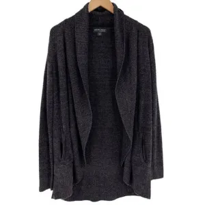 Barefoot Dreams Cozy Chic Lite Circle Cardi Sweater Charcoal Gray Women L/XL 452