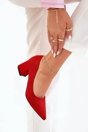 Block heel pumps