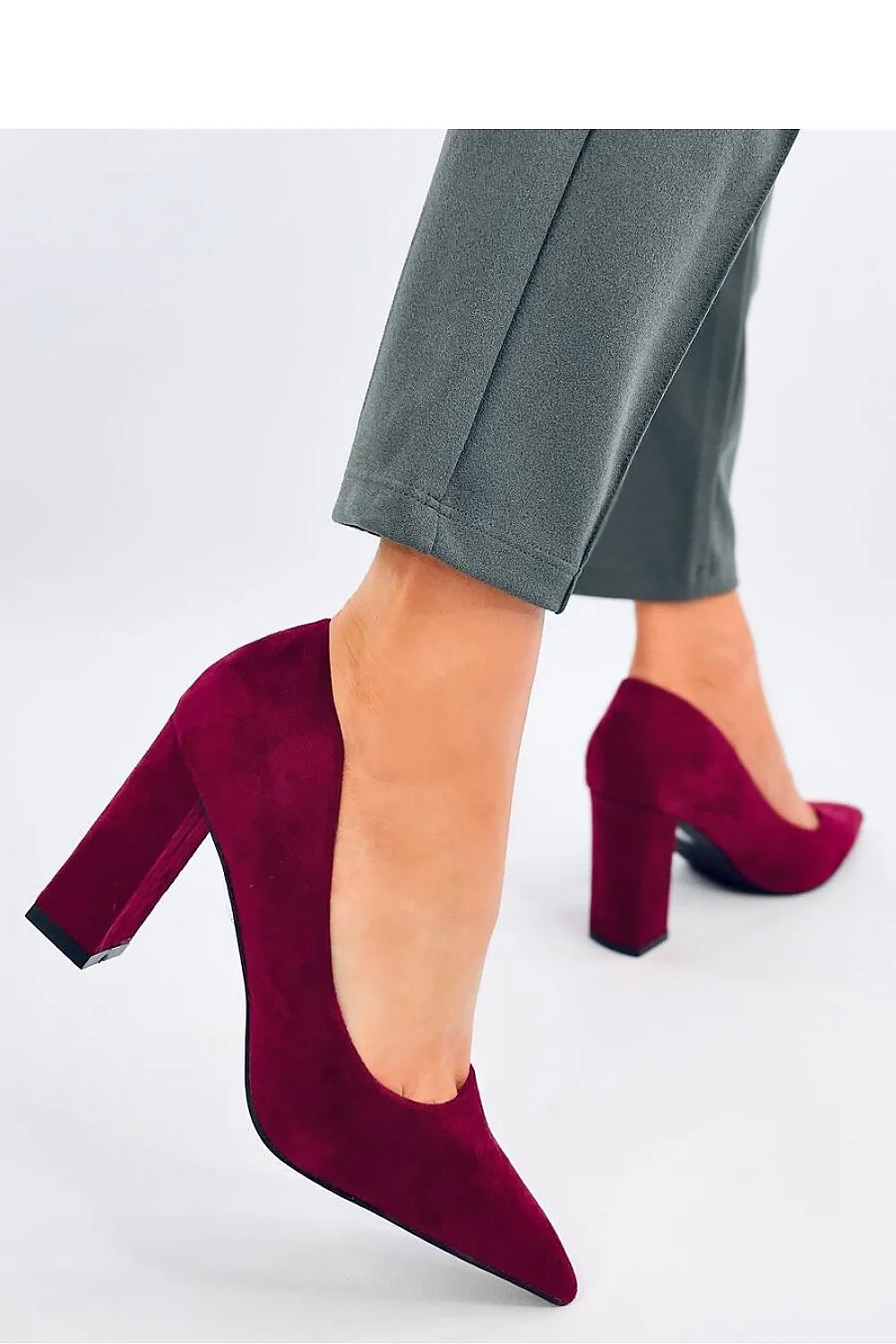 Block heel pumps