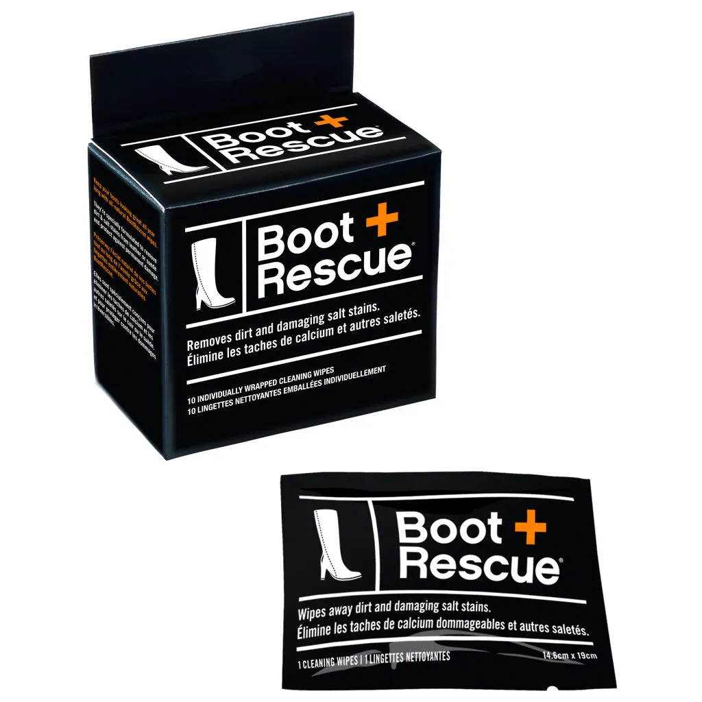 BootRescue All-Natural Shoe Cleaning Wipes - Box of 10 Individually Wrapped Wipes