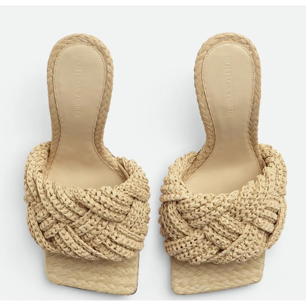 Bottega Veneta Yellow Jute Women Sandal