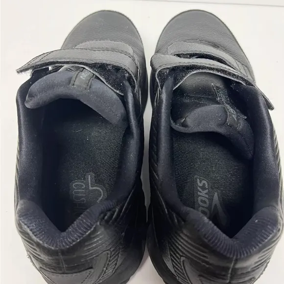 Brooks Men's Addiction Walker Black Leather Sneakers, Size 10 EE