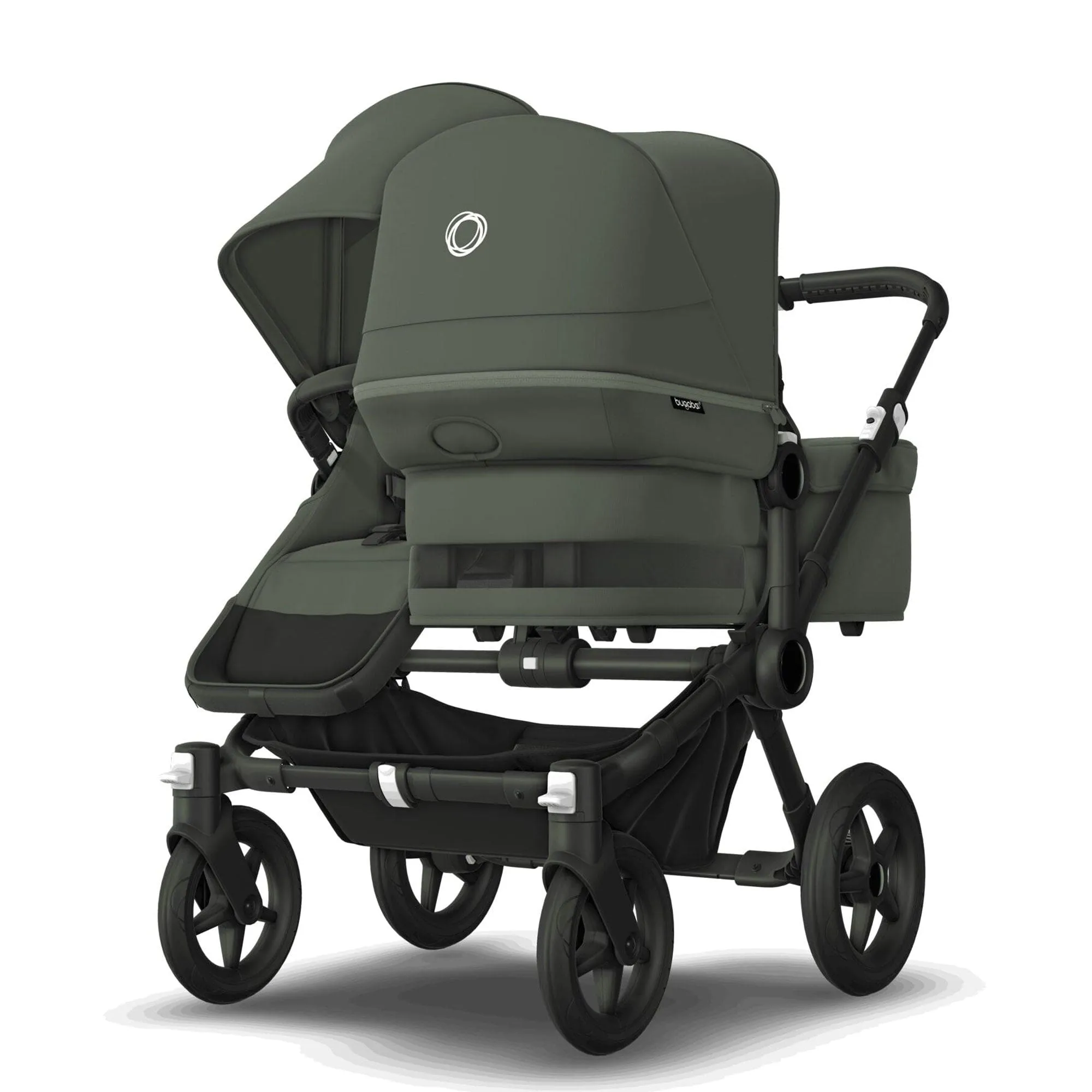 Bugaboo Donkey 5 Duo Complete Cloud T Travel System in Forest Green