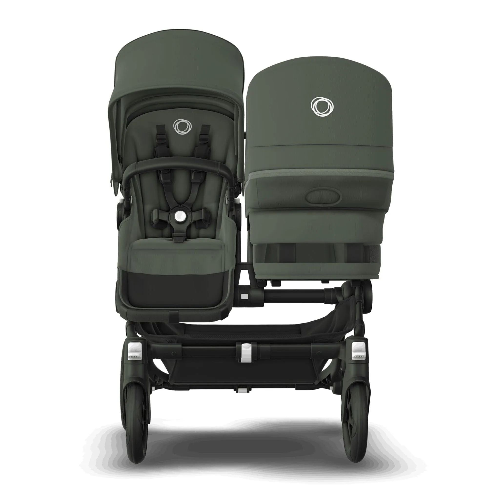 Bugaboo Donkey 5 Duo Complete Cloud T Travel System in Forest Green