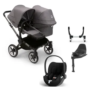 Bugaboo Donkey 5 Duo Complete Cloud T Travel System in Grey Mélange