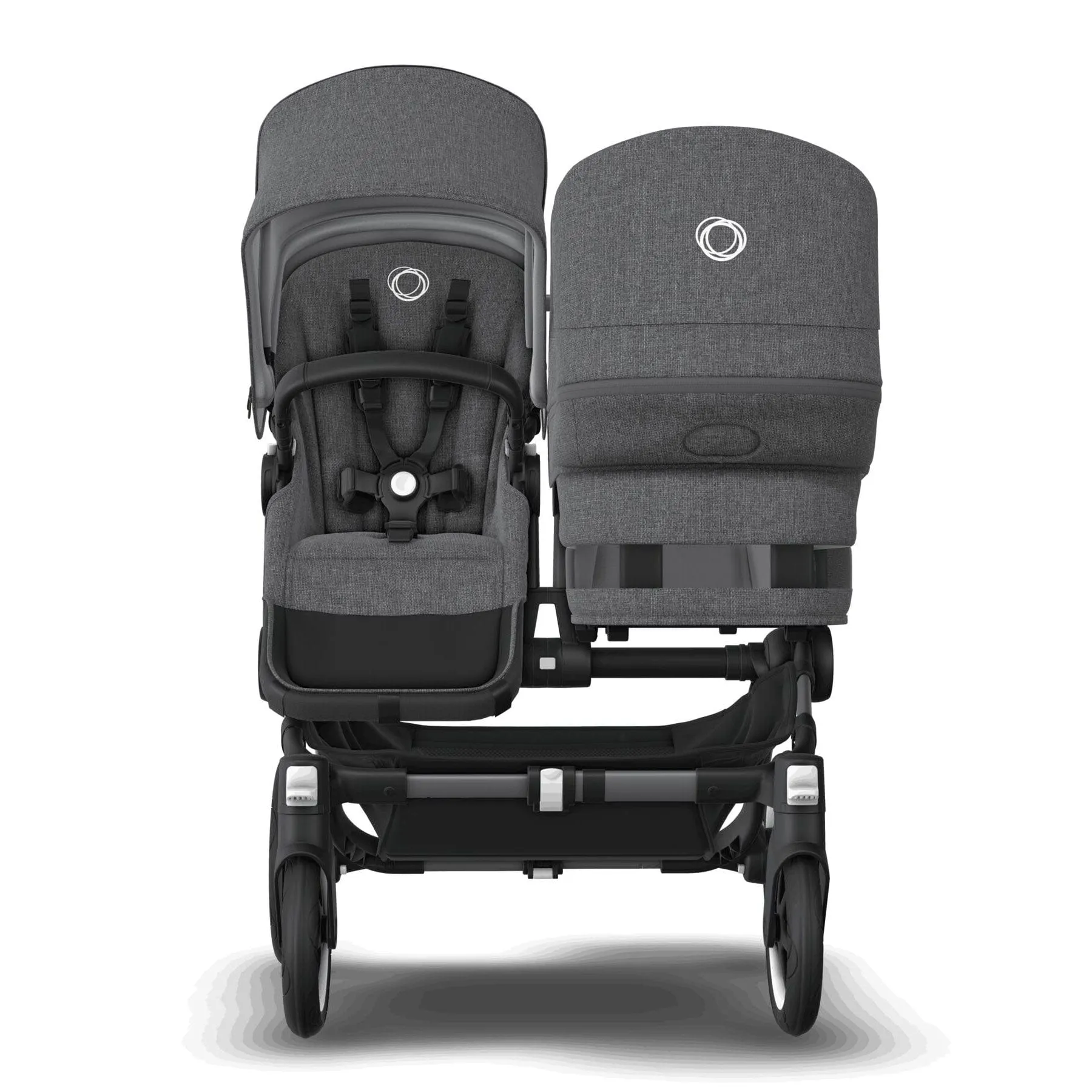 Bugaboo Donkey 5 Duo Complete Cloud T Travel System in Grey Mélange