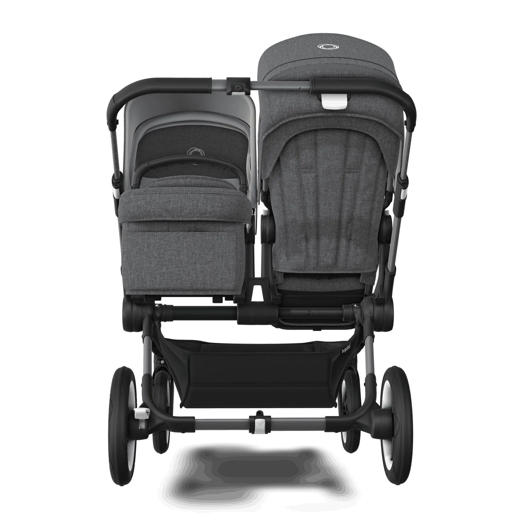 Bugaboo Donkey 5 Duo Complete Cloud T Travel System in Grey Mélange