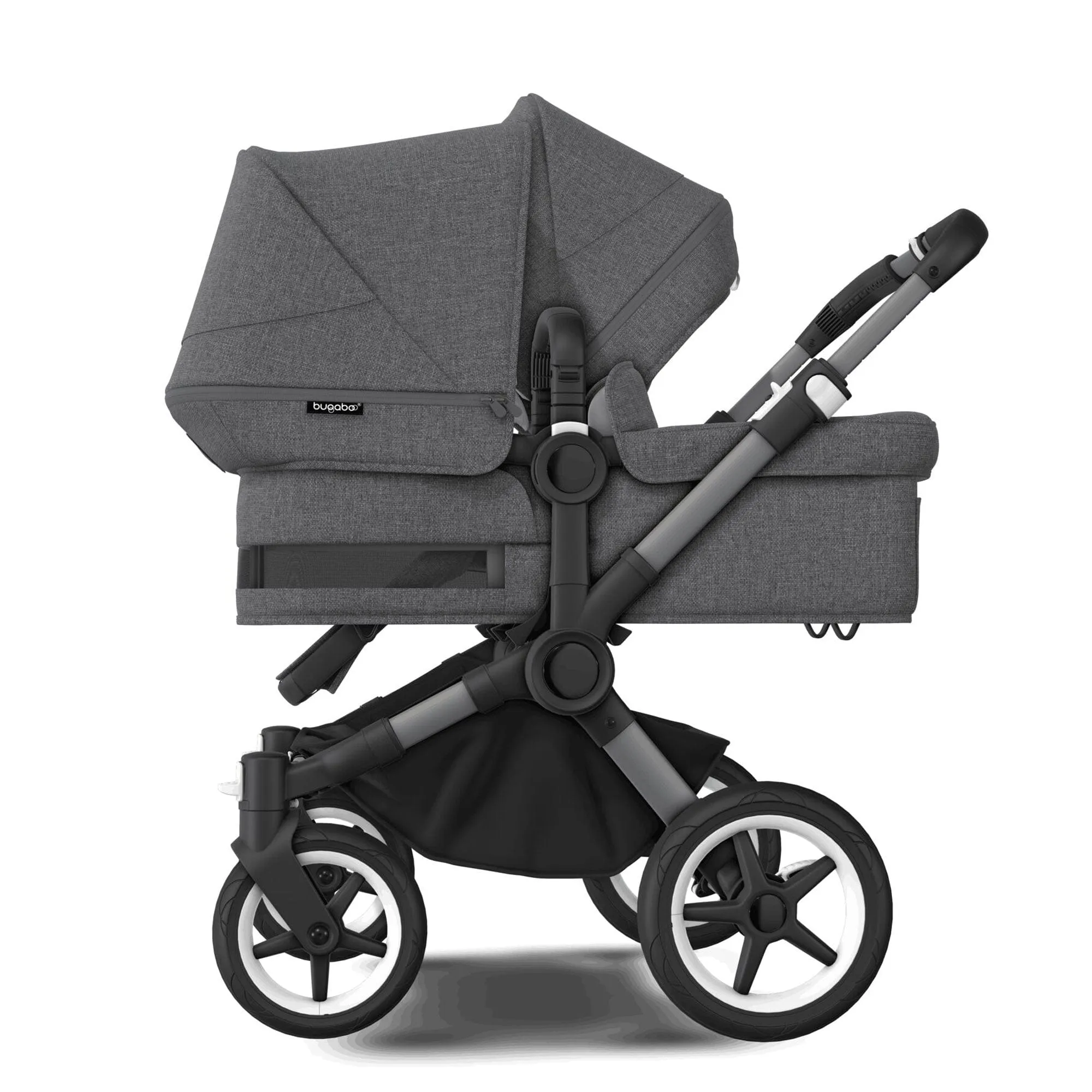 Bugaboo Donkey 5 Duo Complete Cloud T Travel System in Grey Mélange