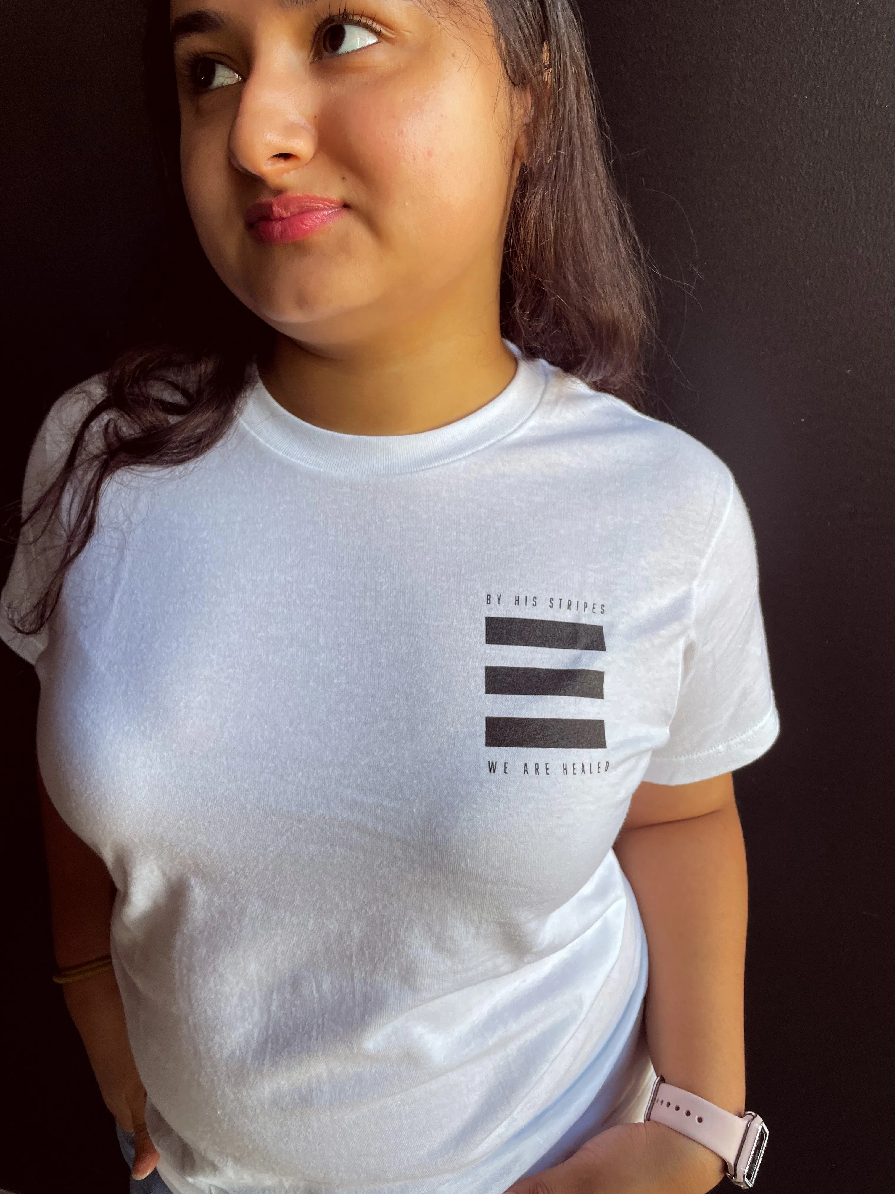 By His Stripes Adult Box T-Shirt