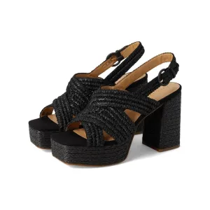 Caddy Black Heeled Sandals