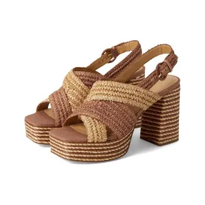 Caddy Dark Natural Multi Heeled Sandals