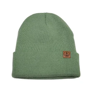 Callender Beanie - Leather / Jade