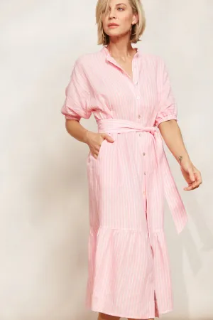 Cameo Sojourn Stripe Linen Dress