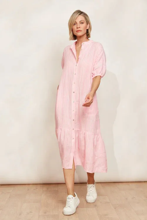 Cameo Sojourn Stripe Linen Dress
