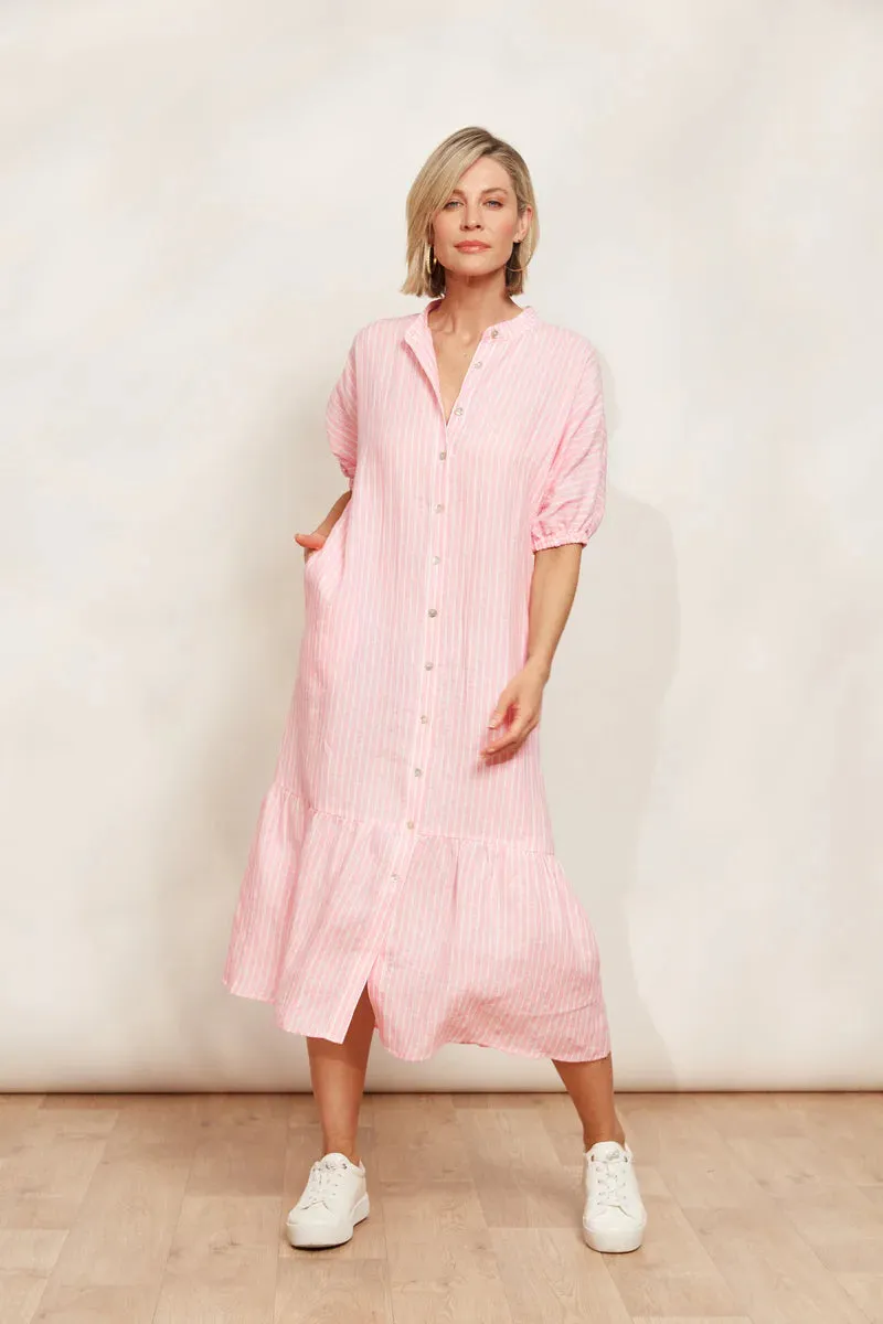Cameo Sojourn Stripe Linen Dress