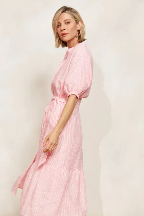 Cameo Sojourn Stripe Linen Dress