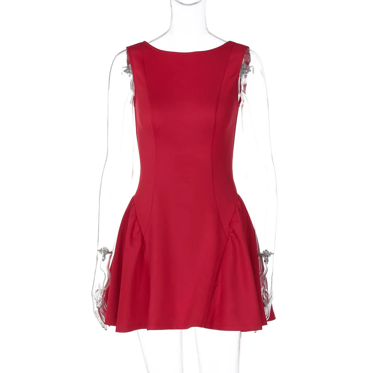 Celeste Sculpted Elegant Mini Dress | Fit and Flare Dress | Classy Luxury Evening Party Dresses