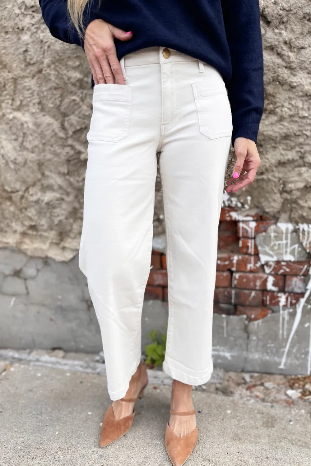 Charlotte High Rise Wide Leg Patch Pkt