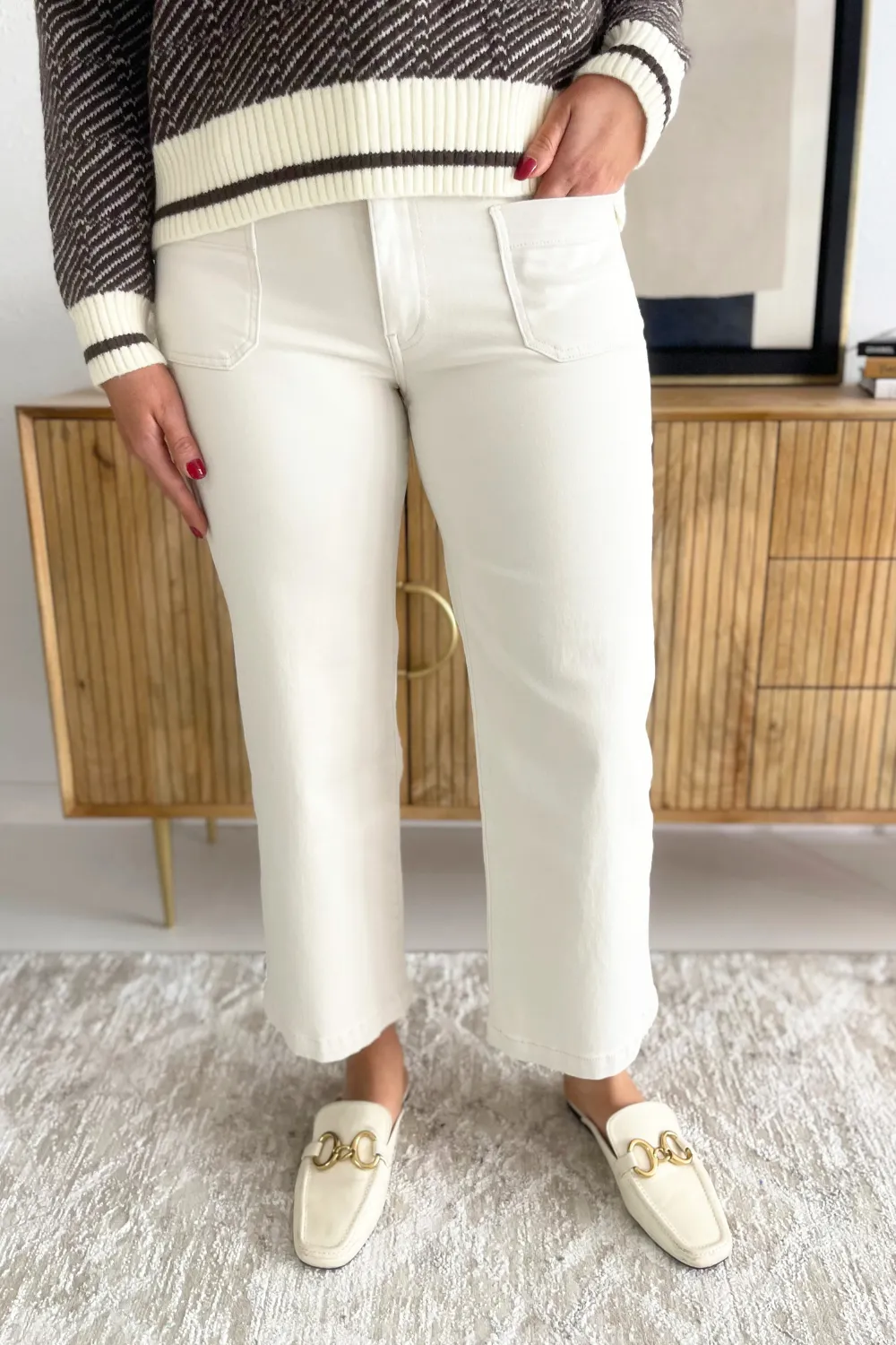 Charlotte High Rise Wide Leg Patch Pkt