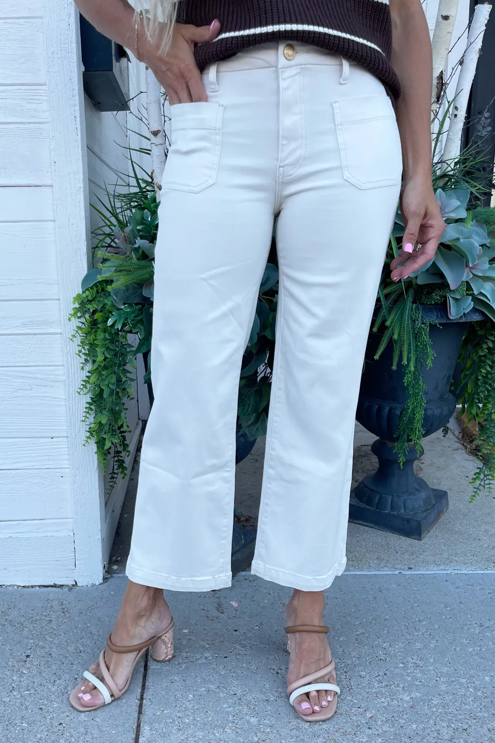 Charlotte High Rise Wide Leg Patch Pkt