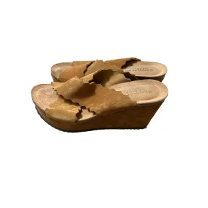 Chocolate Blu Platform Suede Sandals size 39 European 8.5 US