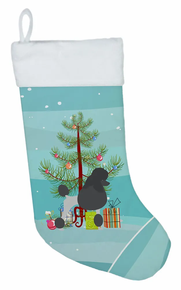 Christmas Tree and Dog on Christmas Stocking