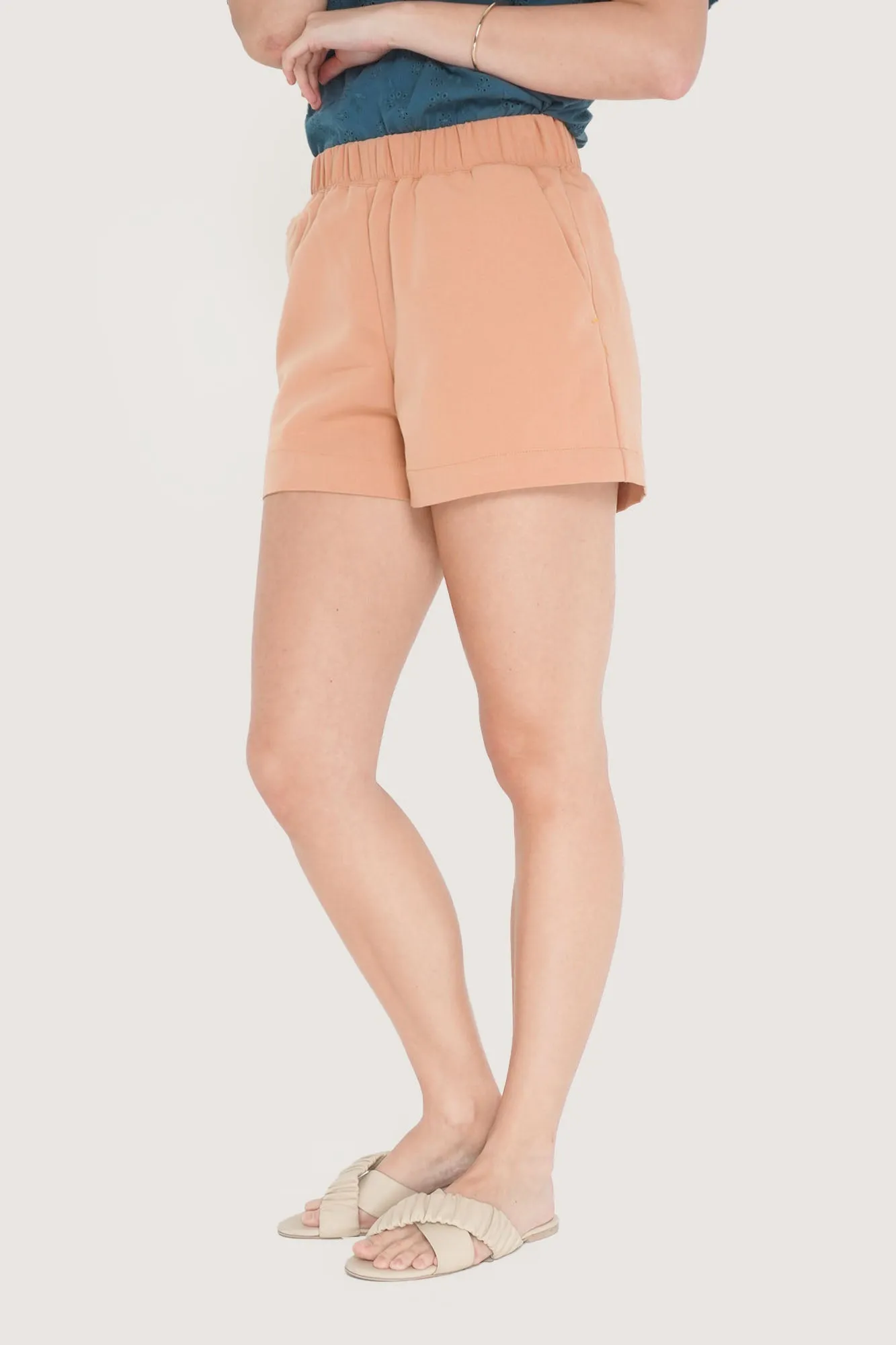 Closet Staples Garterized Pull Up Shorts