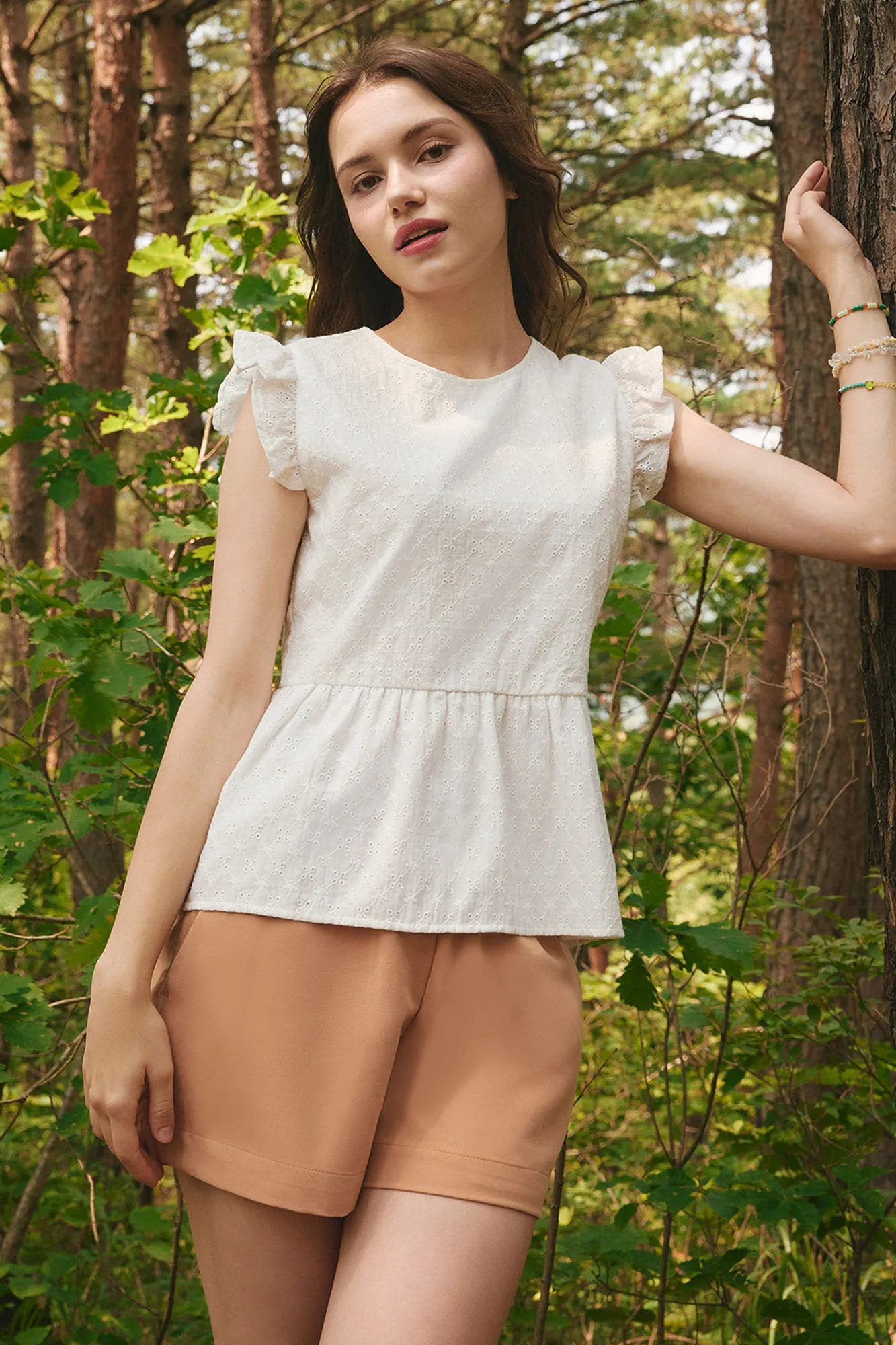 Closet Staples Garterized Pull Up Shorts