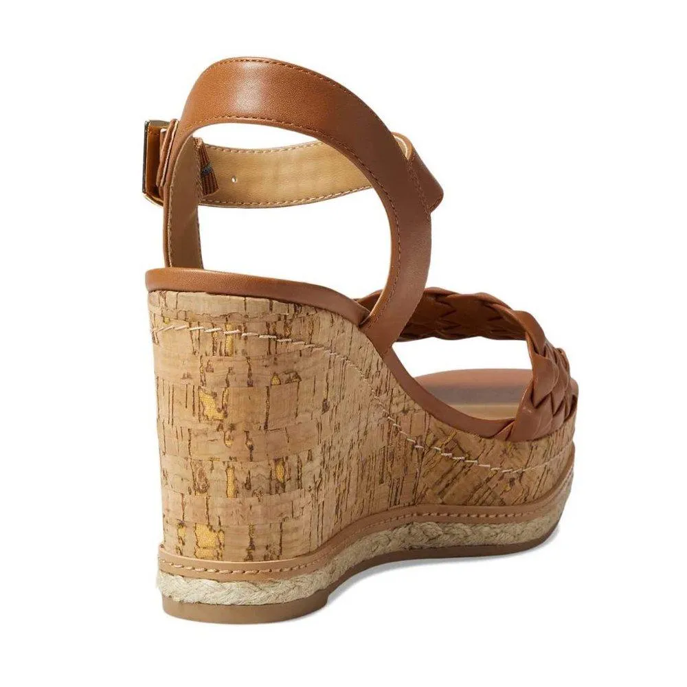 Darling Cognac Woven Wedges