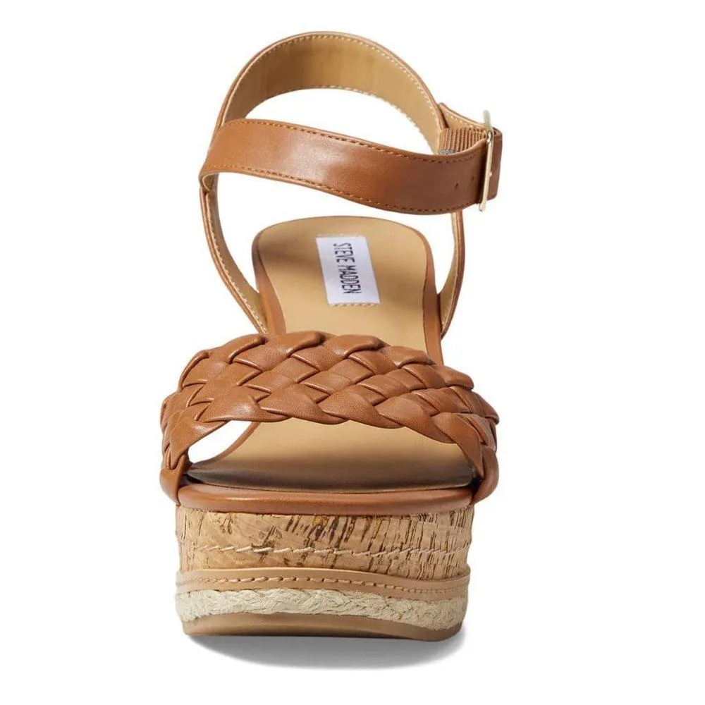 Darling Cognac Woven Wedges