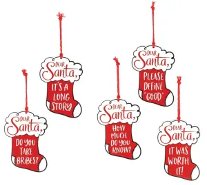 DEAR SANTA STOCKING ORNAMENT