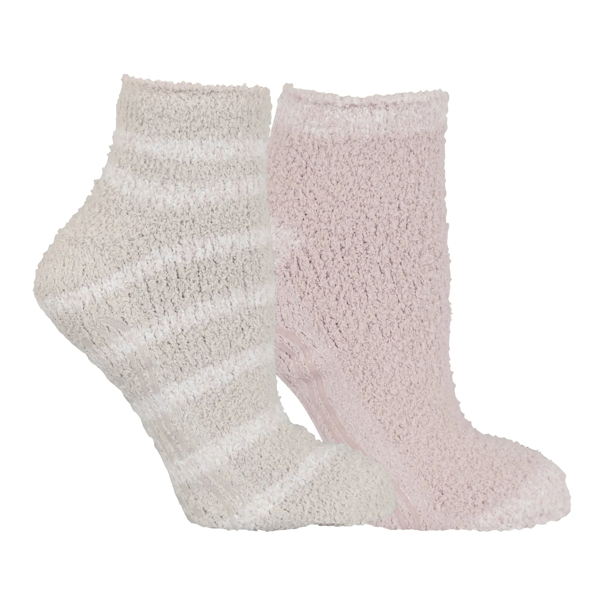 Dr. Scholl's Women's Soothing Spa Gripper Low Cut Socks 2 Pair Pack - Lavender & Vitamin E Infused, Cozy Comfort